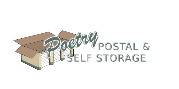 Poetry postal self storage logo